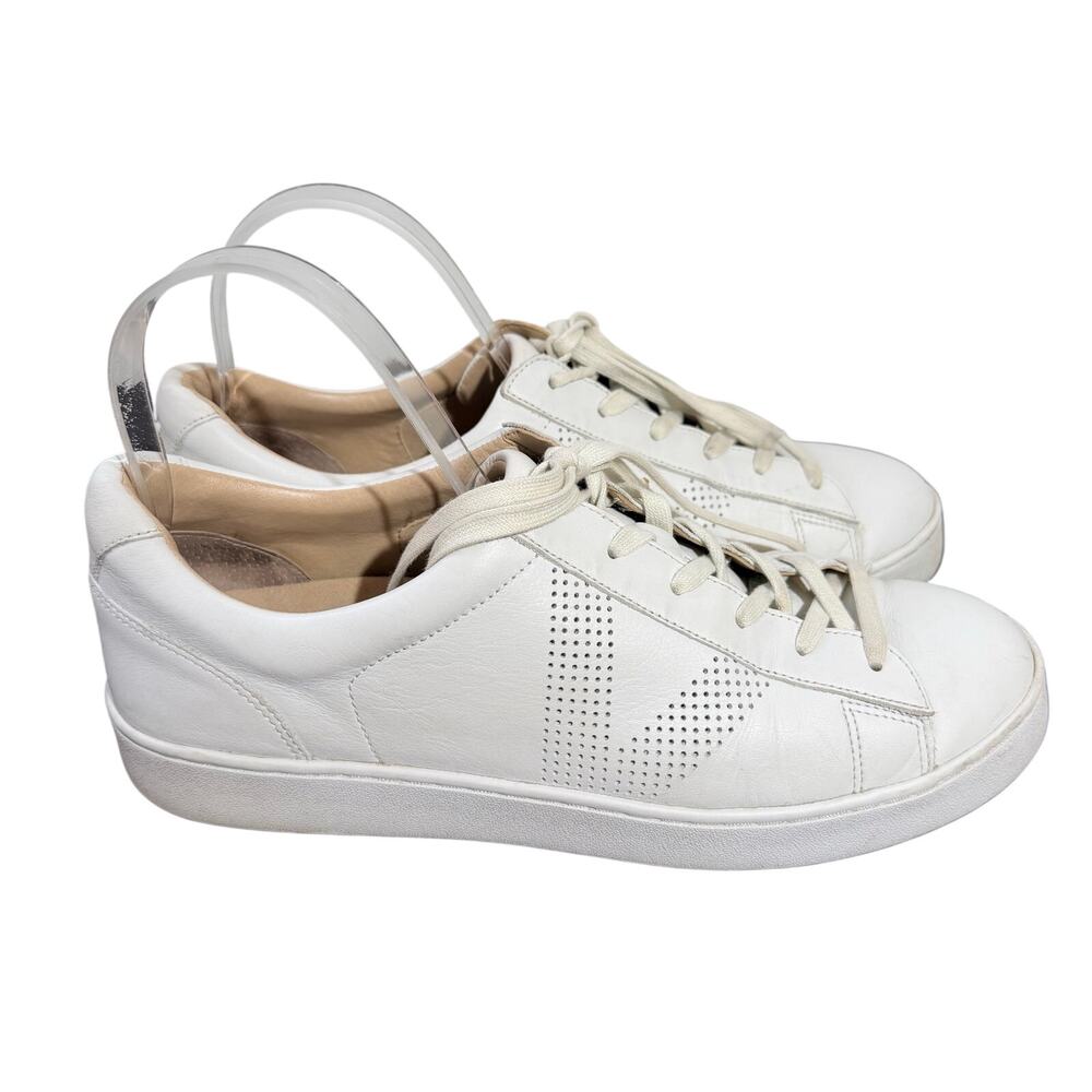 Vionic Shoes Womens Size 9 Leather Lace Up Casual Comfort Sneakers Honey